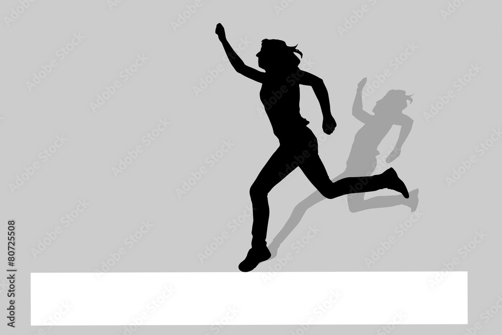 Fototapeta premium Vector silhouette of a woman.