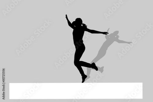 Vector silhouette of a woman.