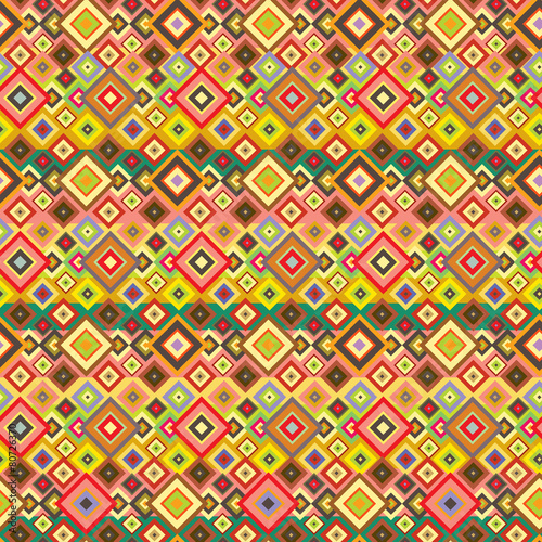 Seamless hippie pattern with geometric elements
