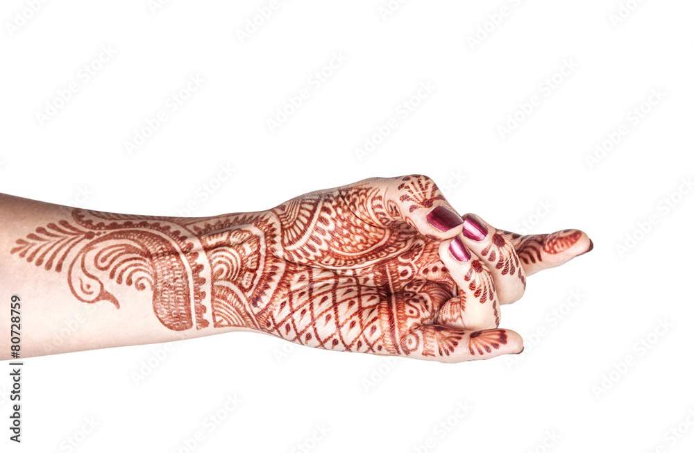 Apaan mudra with henna Stock Photo Adobe Stock