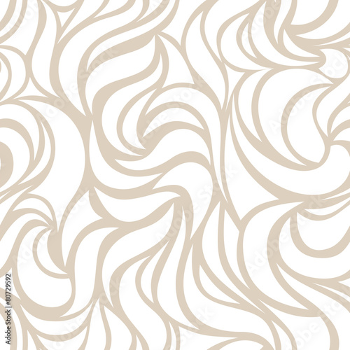 Vector abstract white seamless pattern on beige.