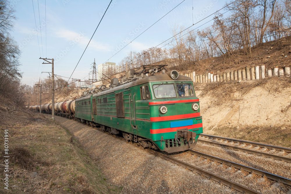 Naklejka premium Cargo train