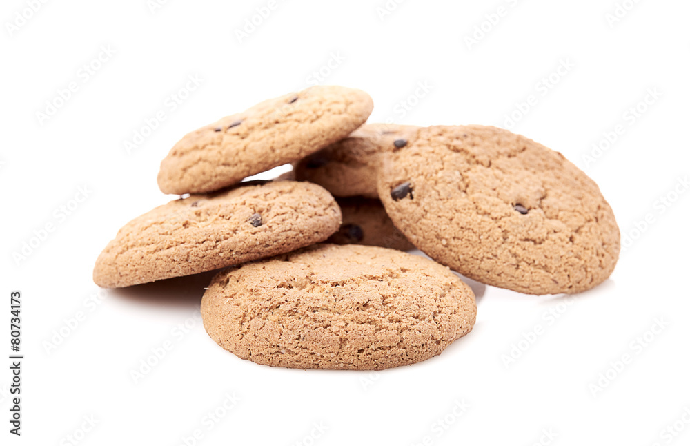oat cookies on white background oat cookies on white background