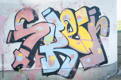 Graffiti lettrage coloré