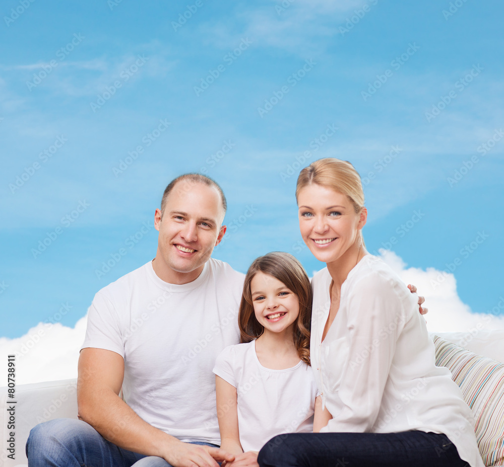 Fototapeta premium happy family at home
