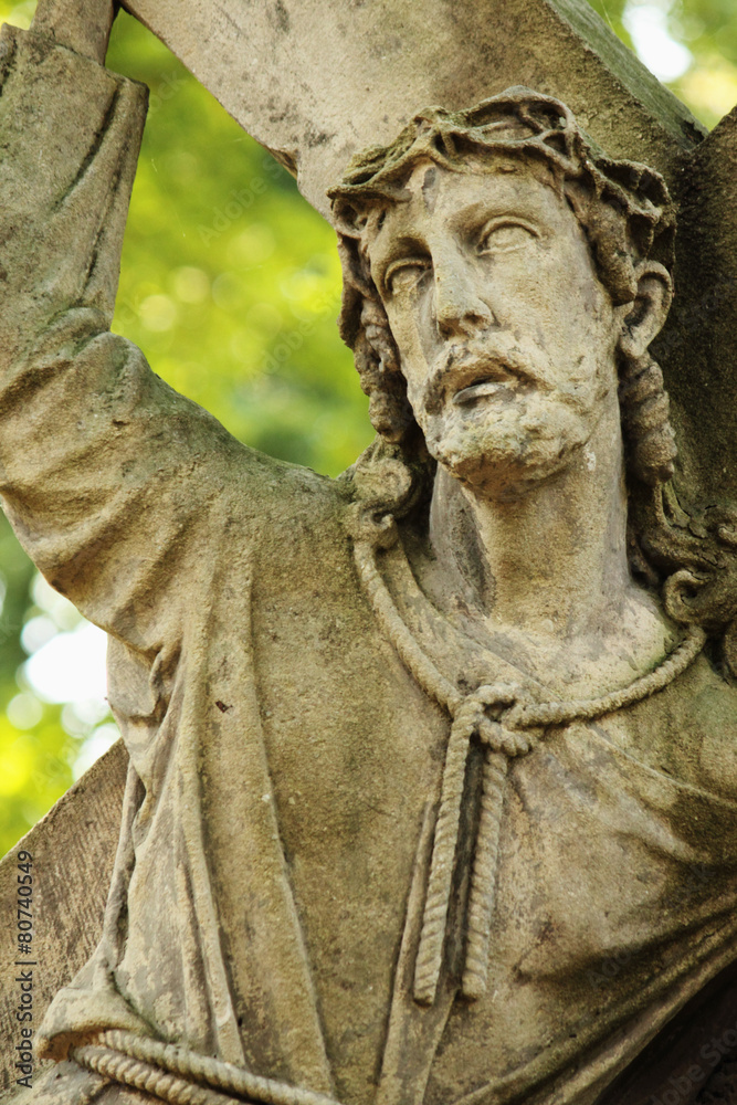 Fototapeta premium Holy cross with crucified Jesus Christ