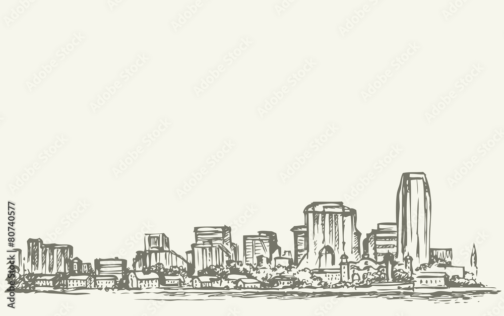 Obraz premium New York City. Vector sketch