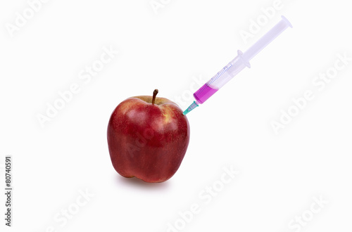 Poisonous Apple. GMO concept