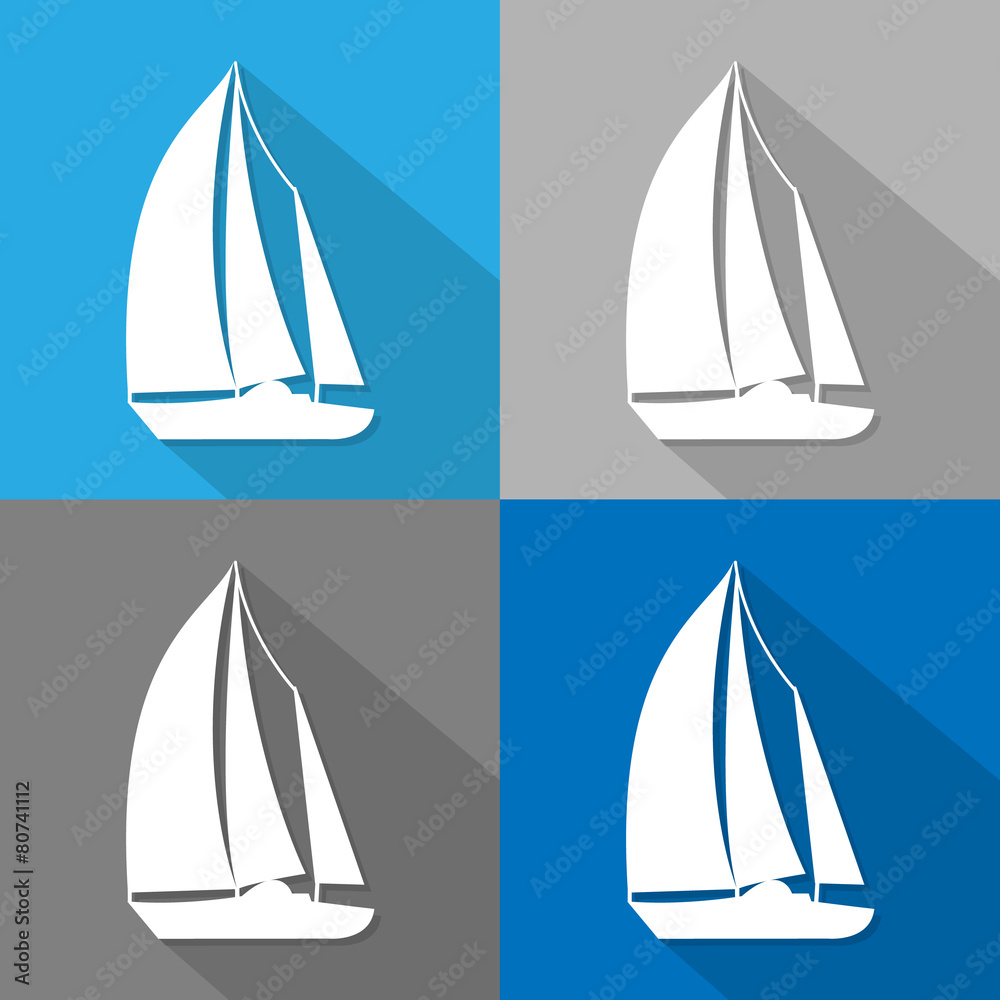 sailboat icon great for any use. Vector EPS10.