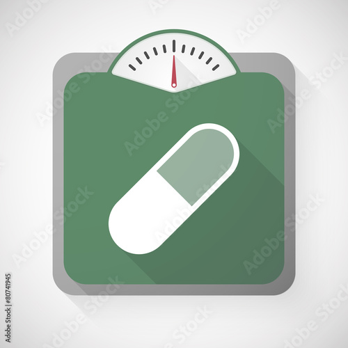 Weight scale with a pill