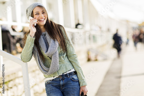 Young woman with mobile phone