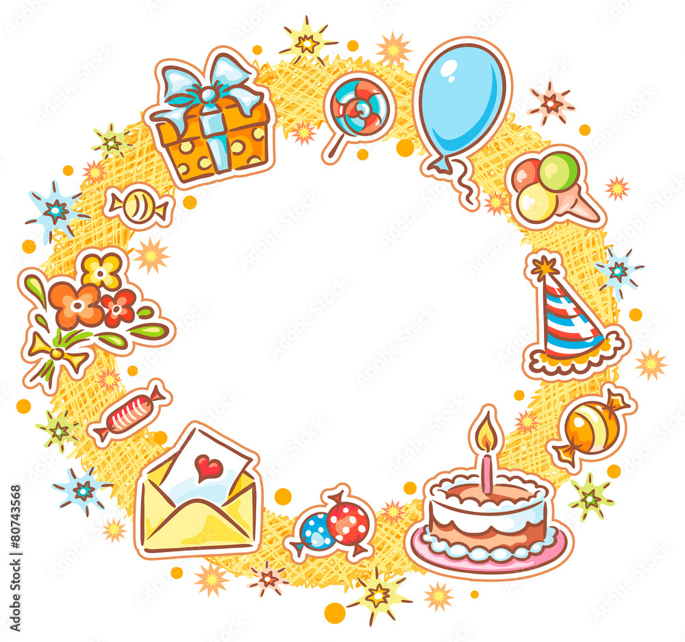 Round Birthday Frame Round Birthday Frame