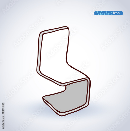 Chair icon, vector illustration.