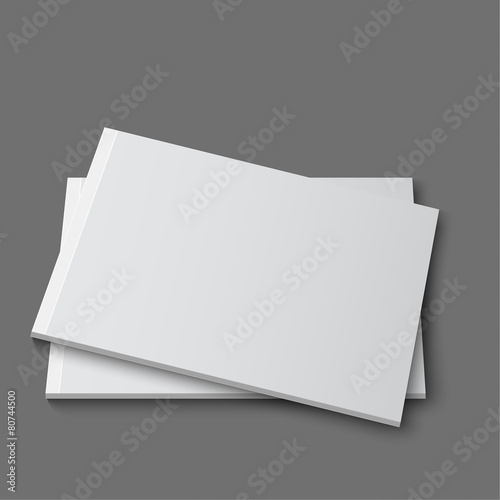Blank empty magazine, album or book