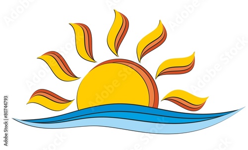 Sun and sea logo