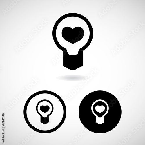 heart idea icon great for any use. Vector EPS10.
