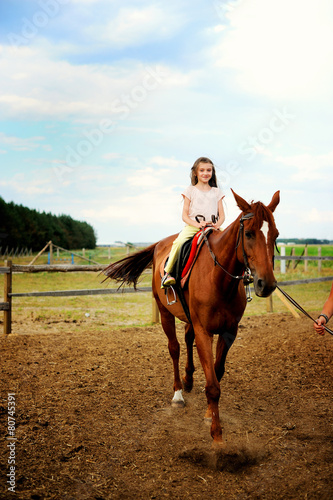 Horse and lovely girl - best friends © Alinute