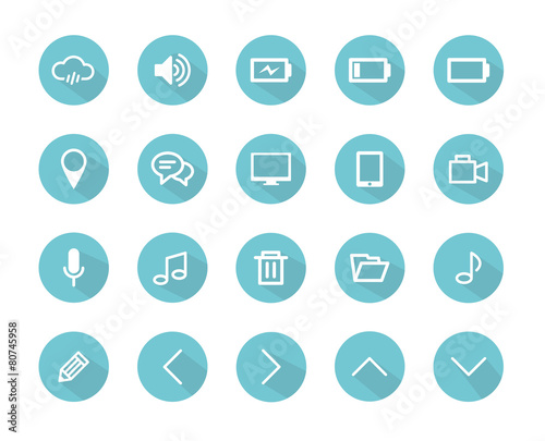 flat icon blue color, flat icons, icons set, icons vector