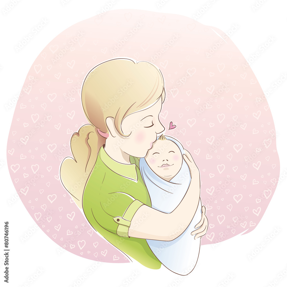 Woman and baby. Woman and baby.