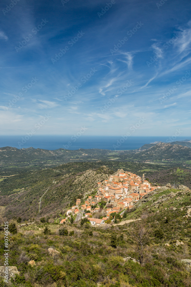 Village of Spelonato in Balagne region of Corsica