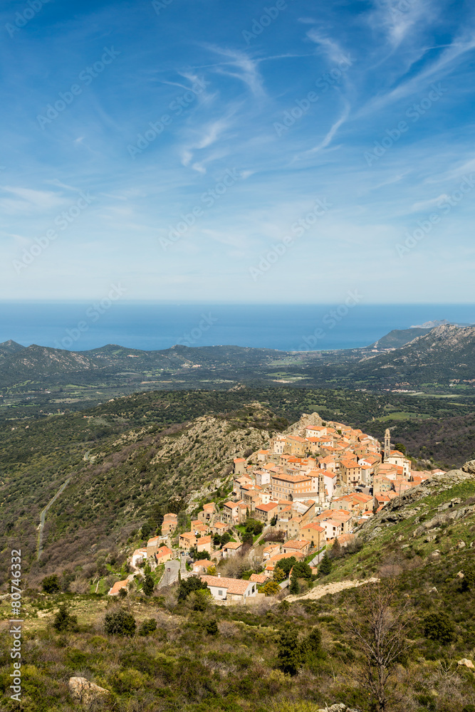 Village of Spelonato in Balagne region of Corsica