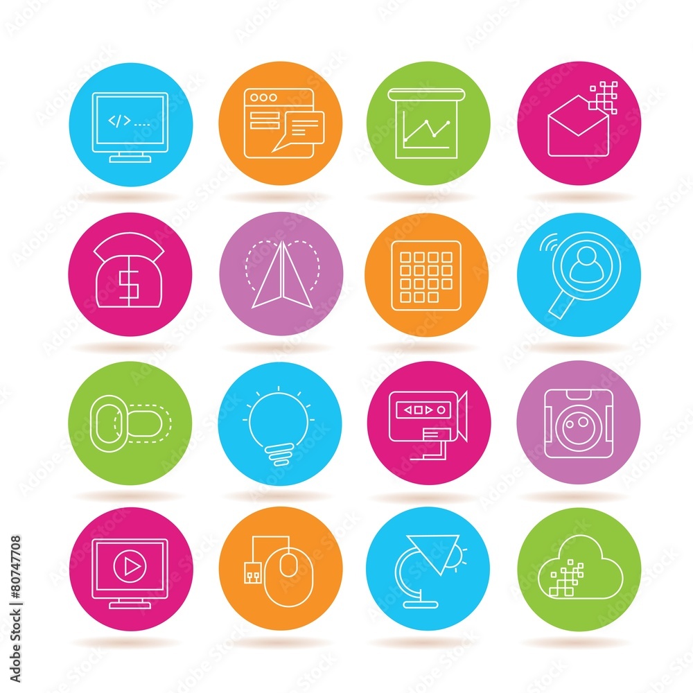 web and media icons web and media icons