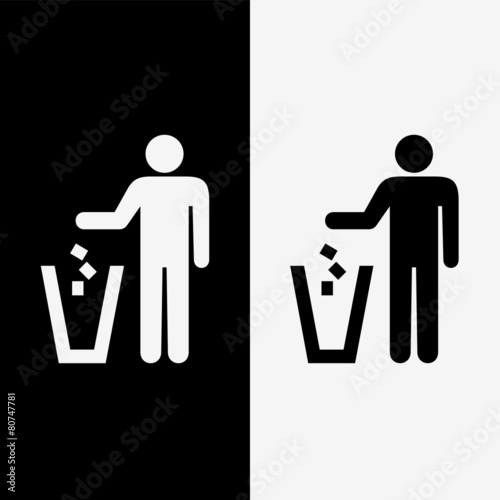 trash icons set great for any use. Vector EPS10.