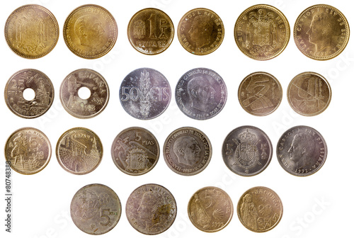 different old spanish coins