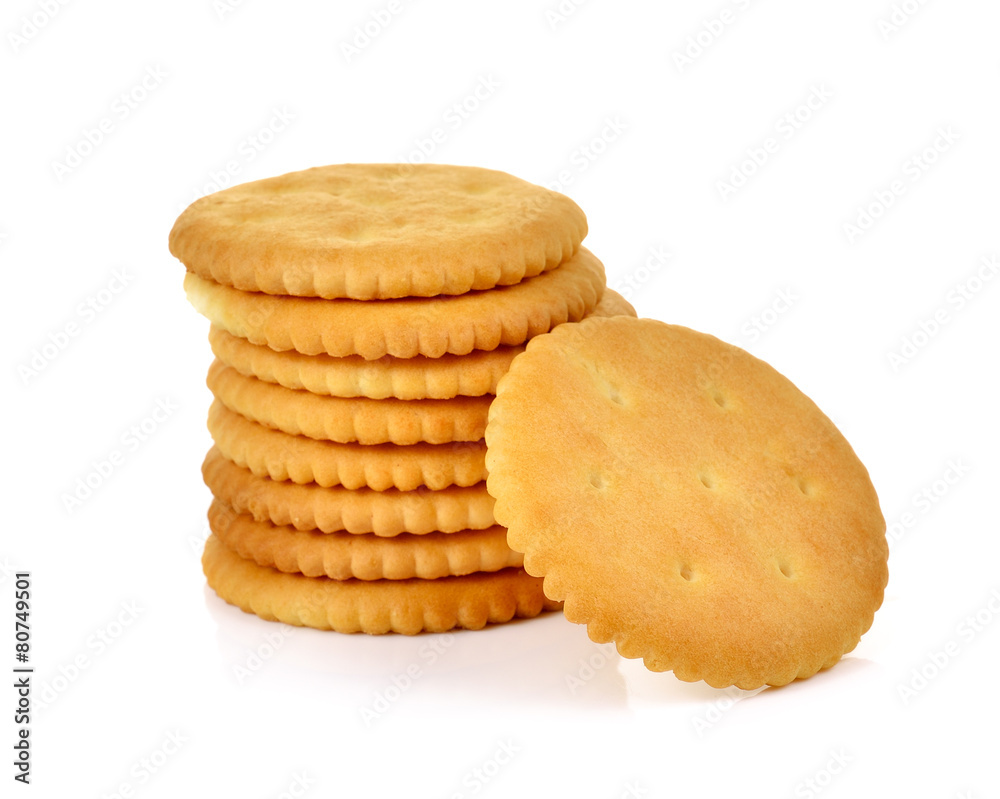Cracker isolated on over white background Cracker isolated on over white background