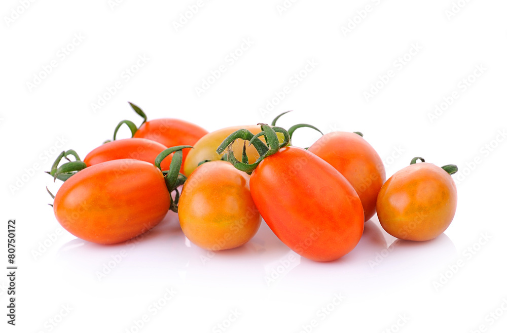 cherry tomatoes isolated on white background cherry tomatoes isolated on white background