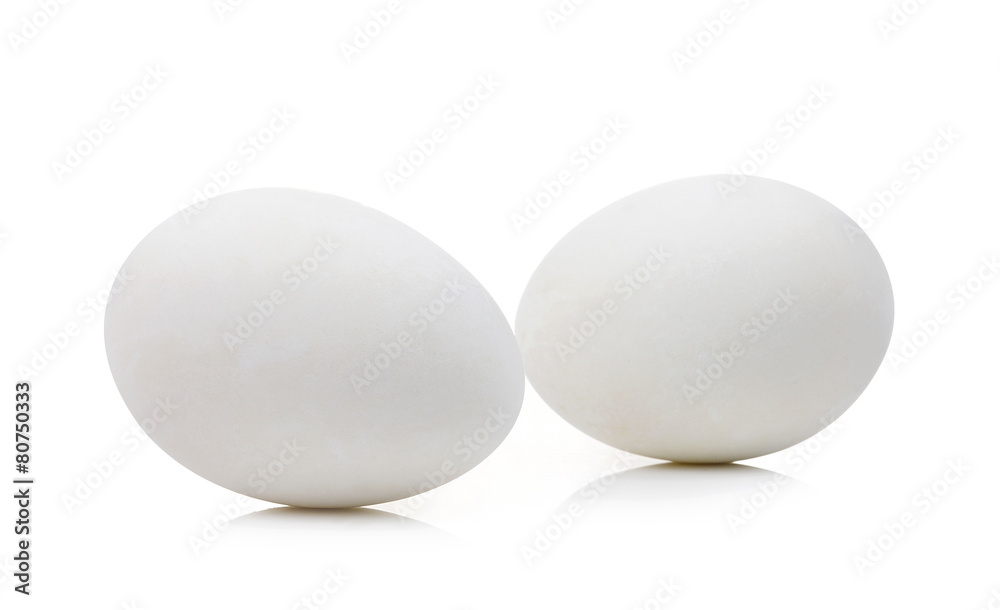 preserved egg on white background