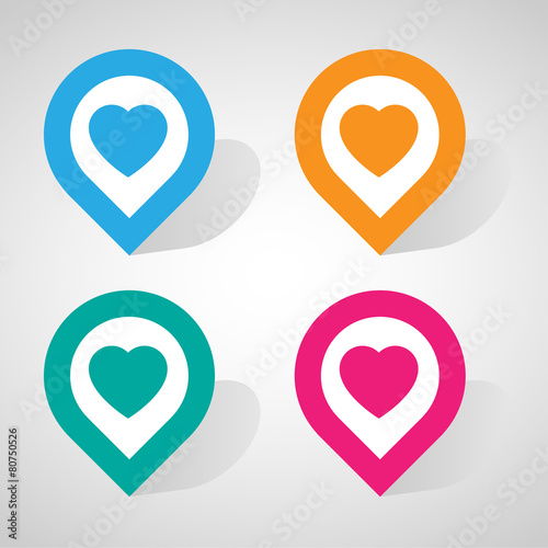 heart check in icon great for any use. Vector EPS10.