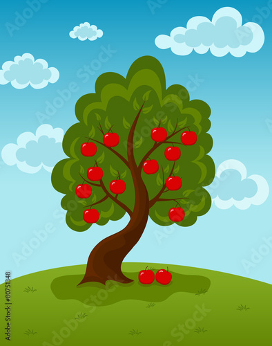 Tree with apples
