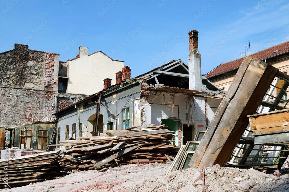 Fototapeta premium Urban demolition site