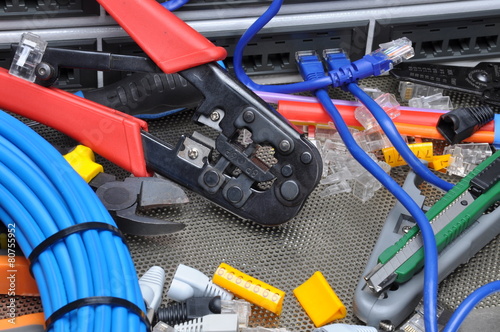 Photography Tools for crimping with component to computer network