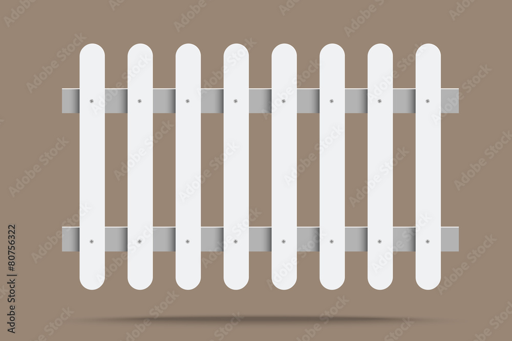 White fence Stock Vector | Adobe Stock