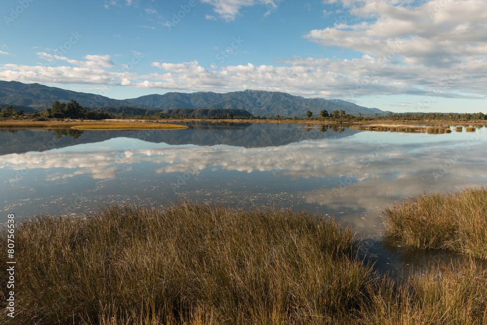 Orowaiti lagoon in New Zealand