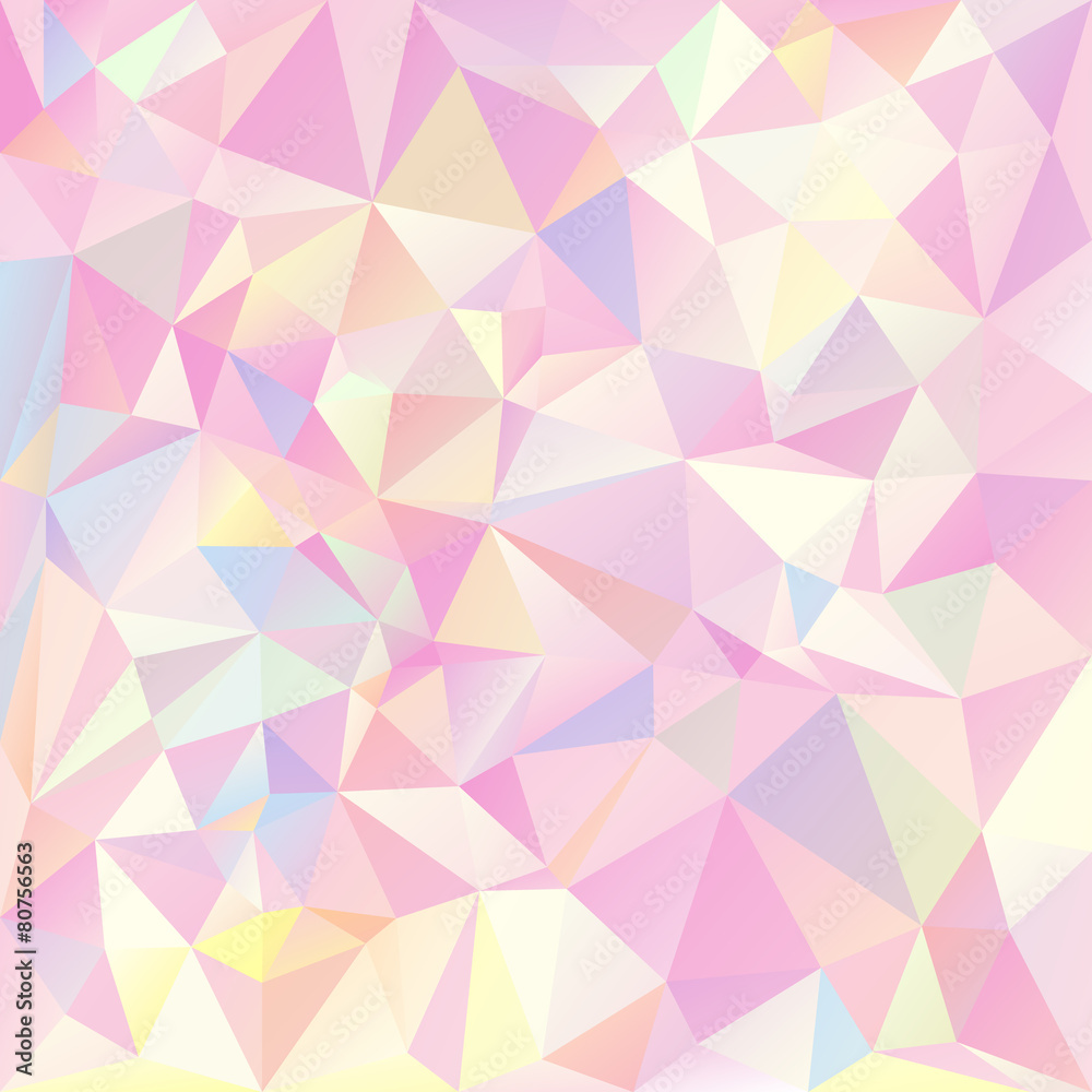 vector polygonal background pattern - triangular pastel spring