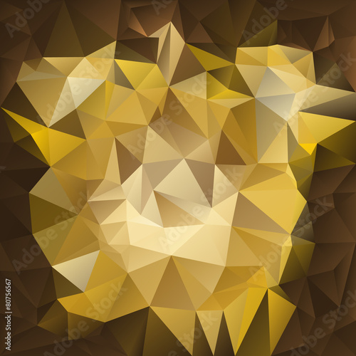 vector polygonal background pattern -  triangular gold