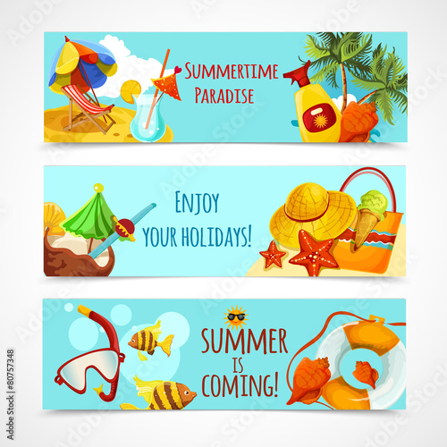 Summer Holidays Banners