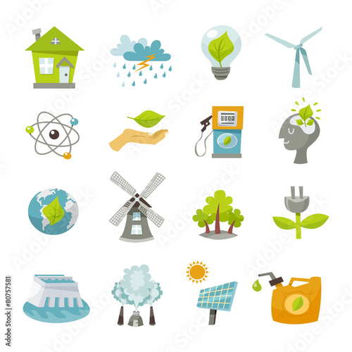 Eco Energy Icons Flat