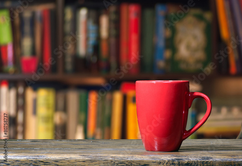 Cup in a library