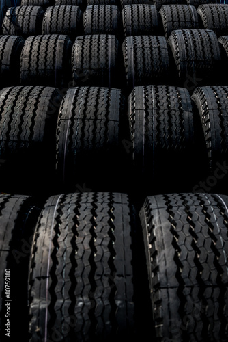 row of tyres