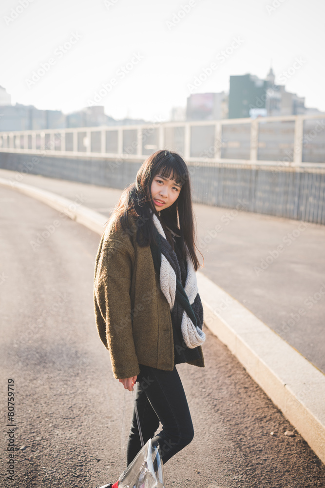 young beautiful asian hipster woman young beautiful asian hipster woman