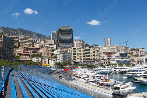 Monaco. Empty tribunes before the Monaco GP