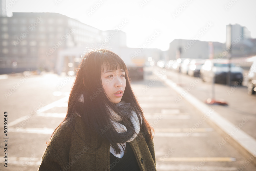 Obraz premium young beautiful asian hipster woman