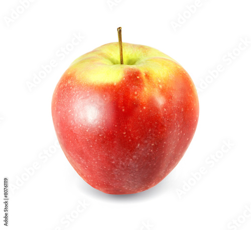 delicious red apple with yellow