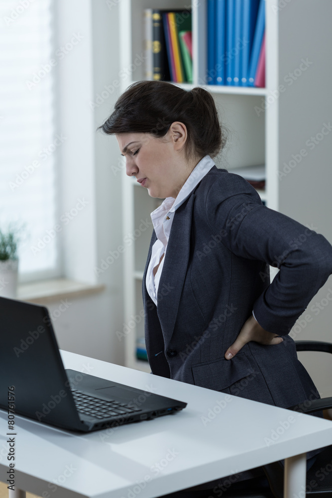Backache caused by sedenary work