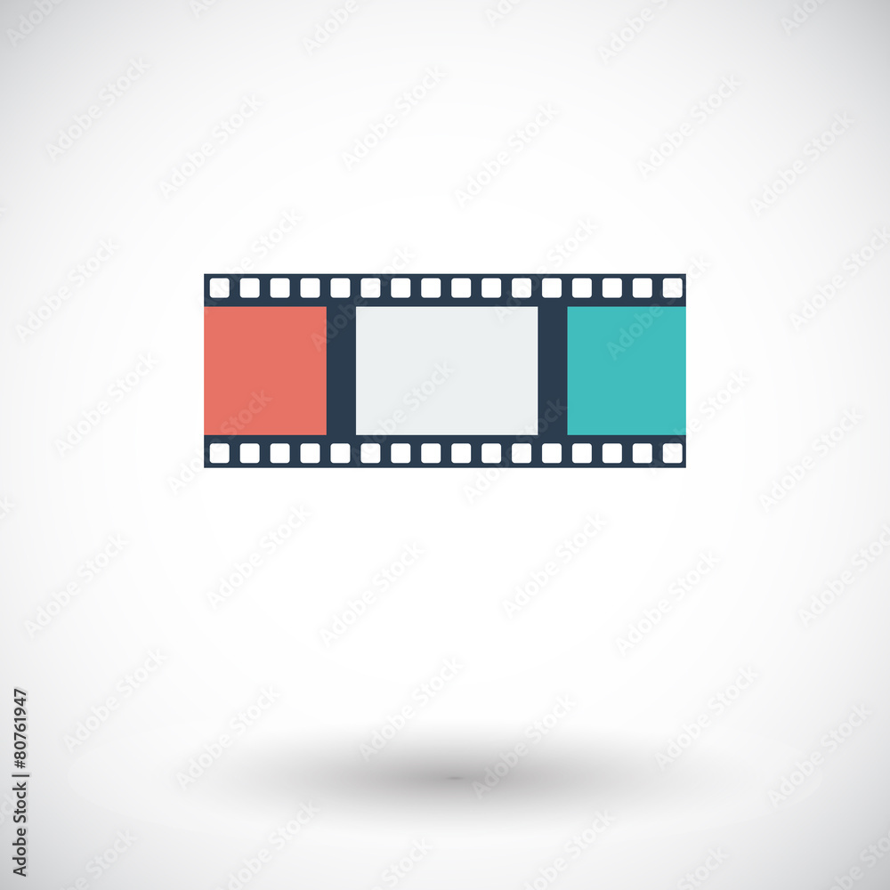 Film flat icon. Film flat icon.