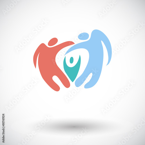 Family flat icon